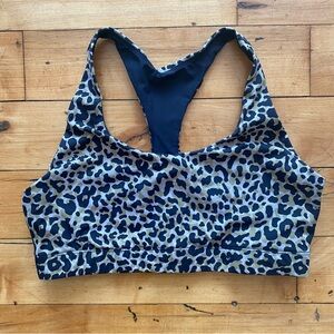 🐆 Leopard Print Outdoor Voices All Time Sports Bra - Size Small